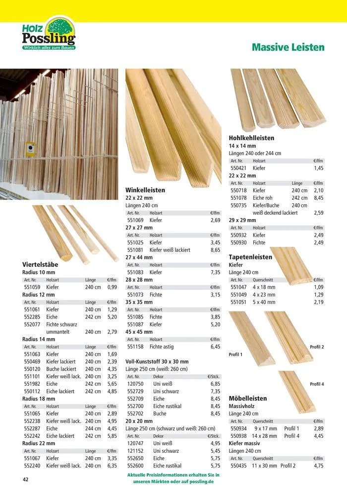 Holz-& Baukatalog 2024/25 von 27. März bis 31. Januar 2025 - Prospekt seite 42