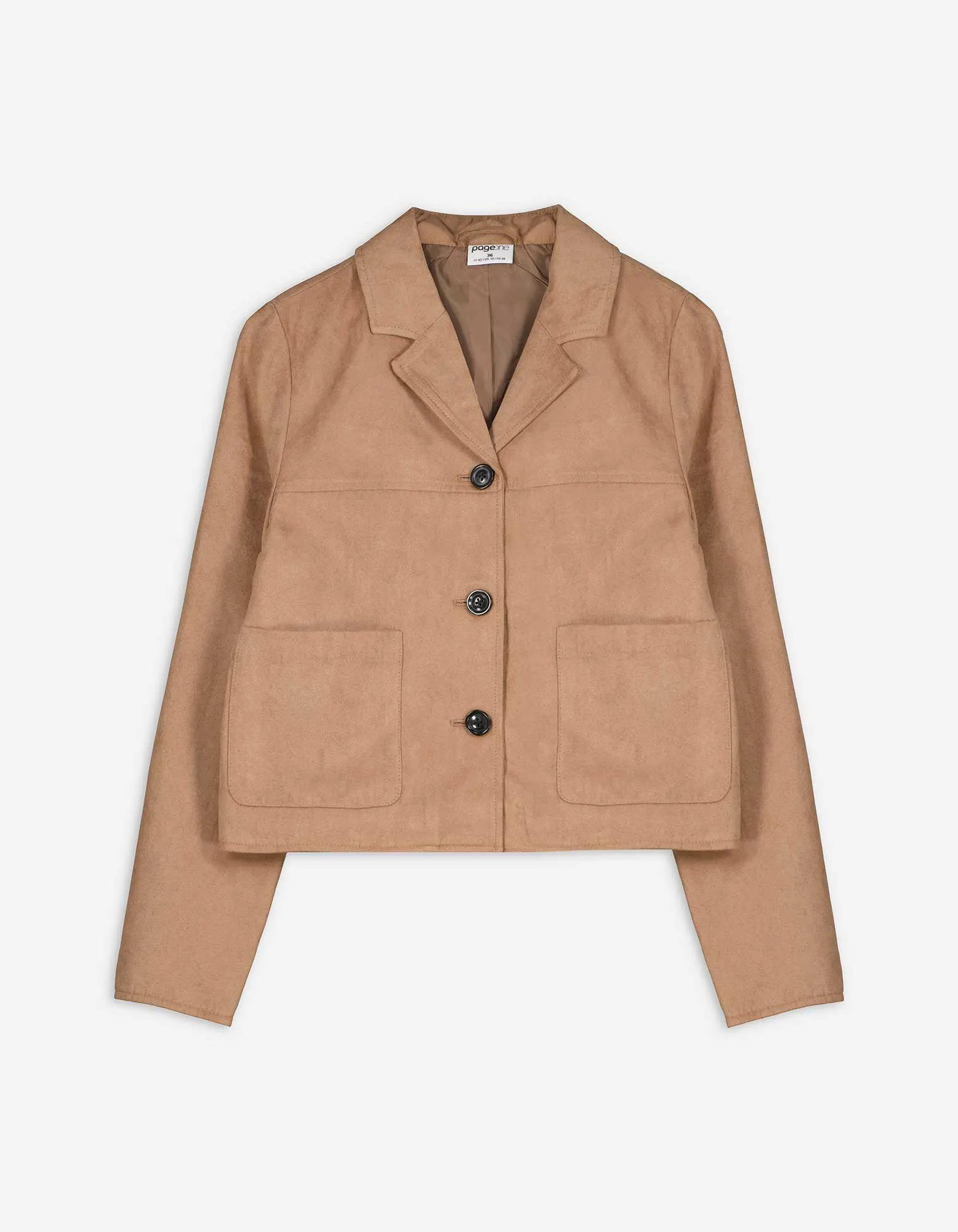 Jacke - Wildlederimitat - braun