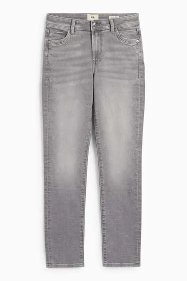 Slim jeans - mid-rise waist - jog denim
