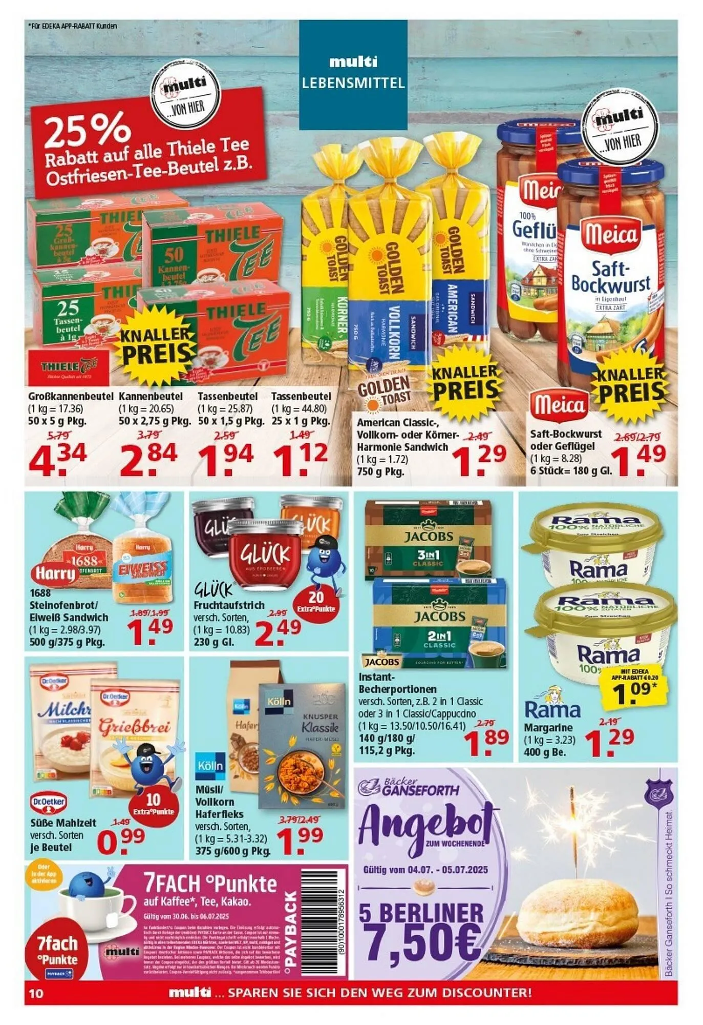 Multi Markt Prospekt von 30. Juni bis 5. Juli 2025 - Prospekt seite 10