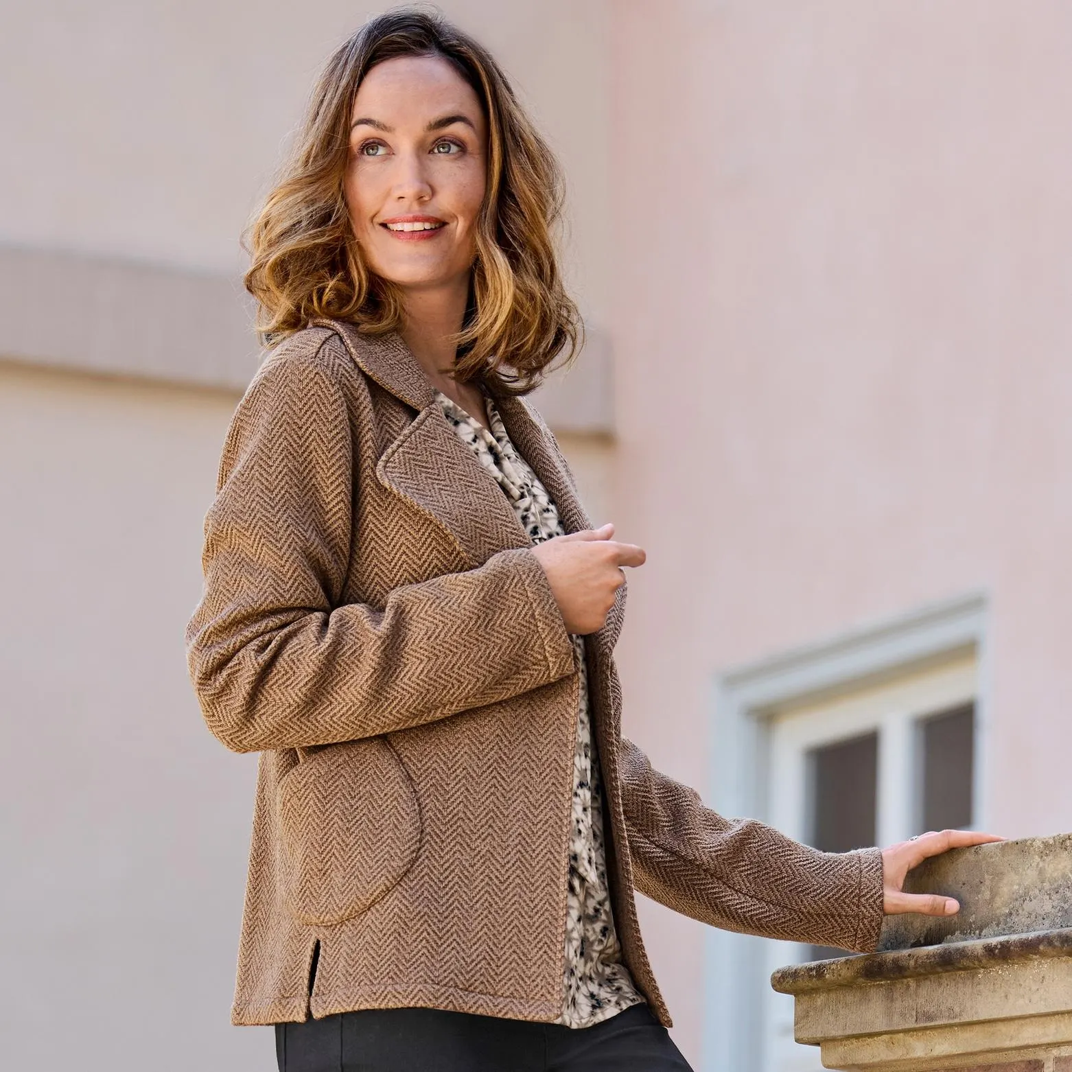 Damen-Jersey-Blazer mit Viskose