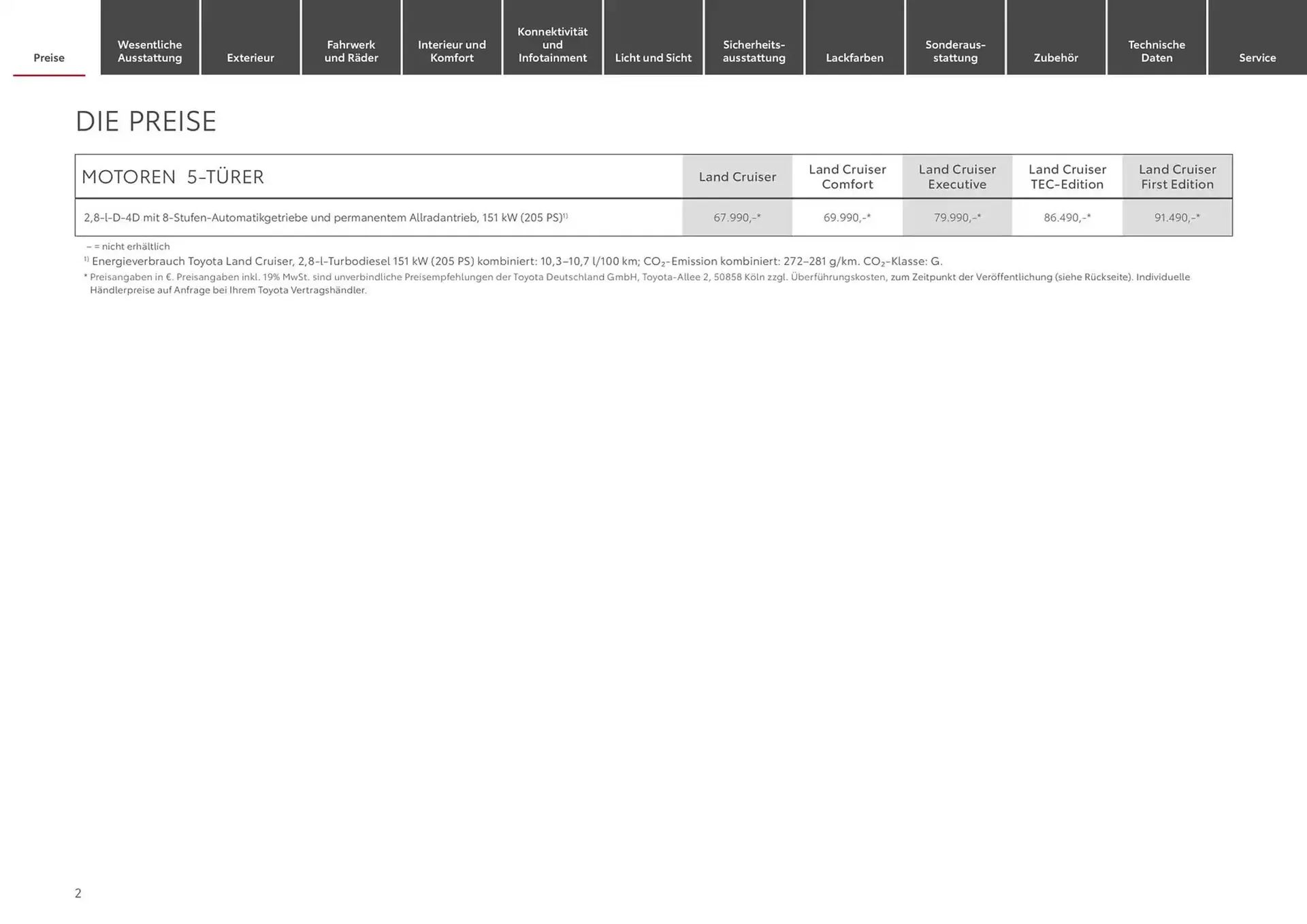 Toyota Prospekt von 21. November bis 21. November 2025 - Prospekt seite 2