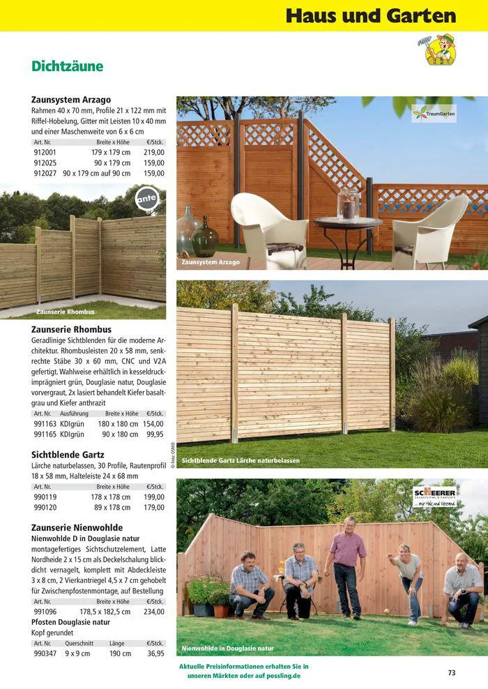 Holz-& Baukatalog 2024/25 von 27. März bis 31. Januar 2025 - Prospekt seite 73