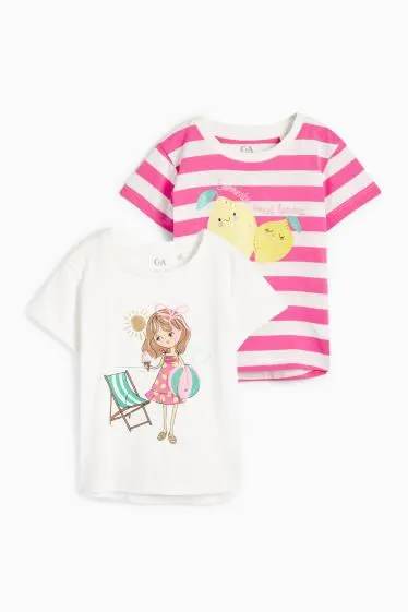 Multipack of 2 - lemons and girl - short sleeve T-shirt