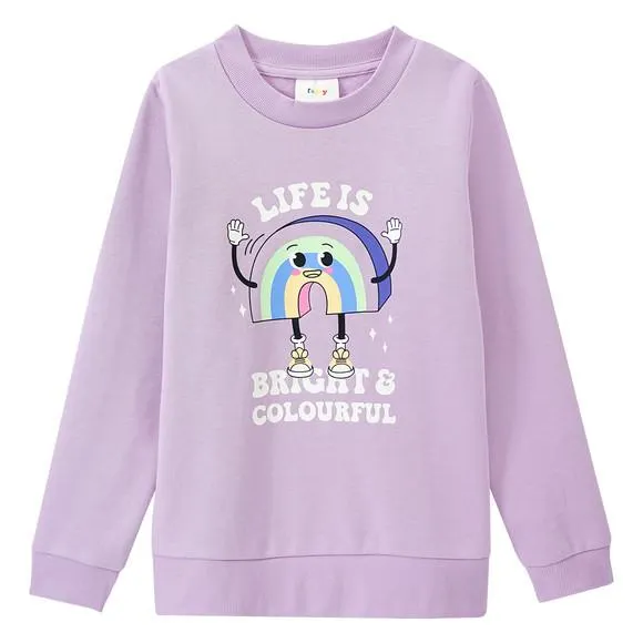 Mädchen Sweatshirt mit Print