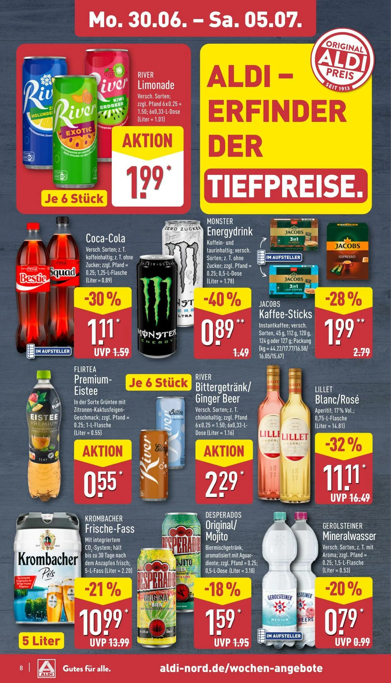 Aldi-Nord von 30. Juni bis 5. Juli 2025 - Prospekt seite 8