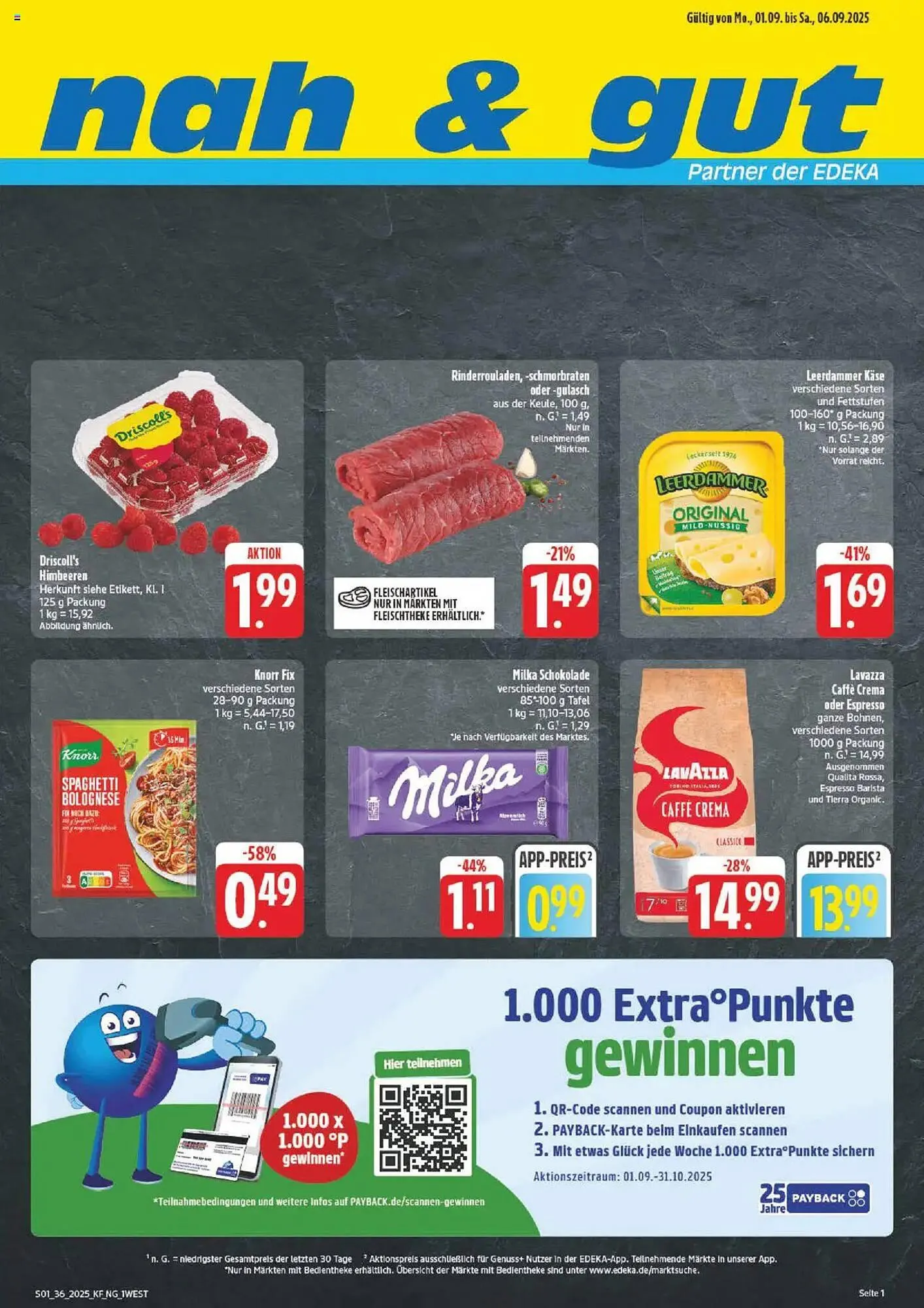 nah & gut Prospekt von 1. September bis 6. September 2025 - Prospekt seite 1