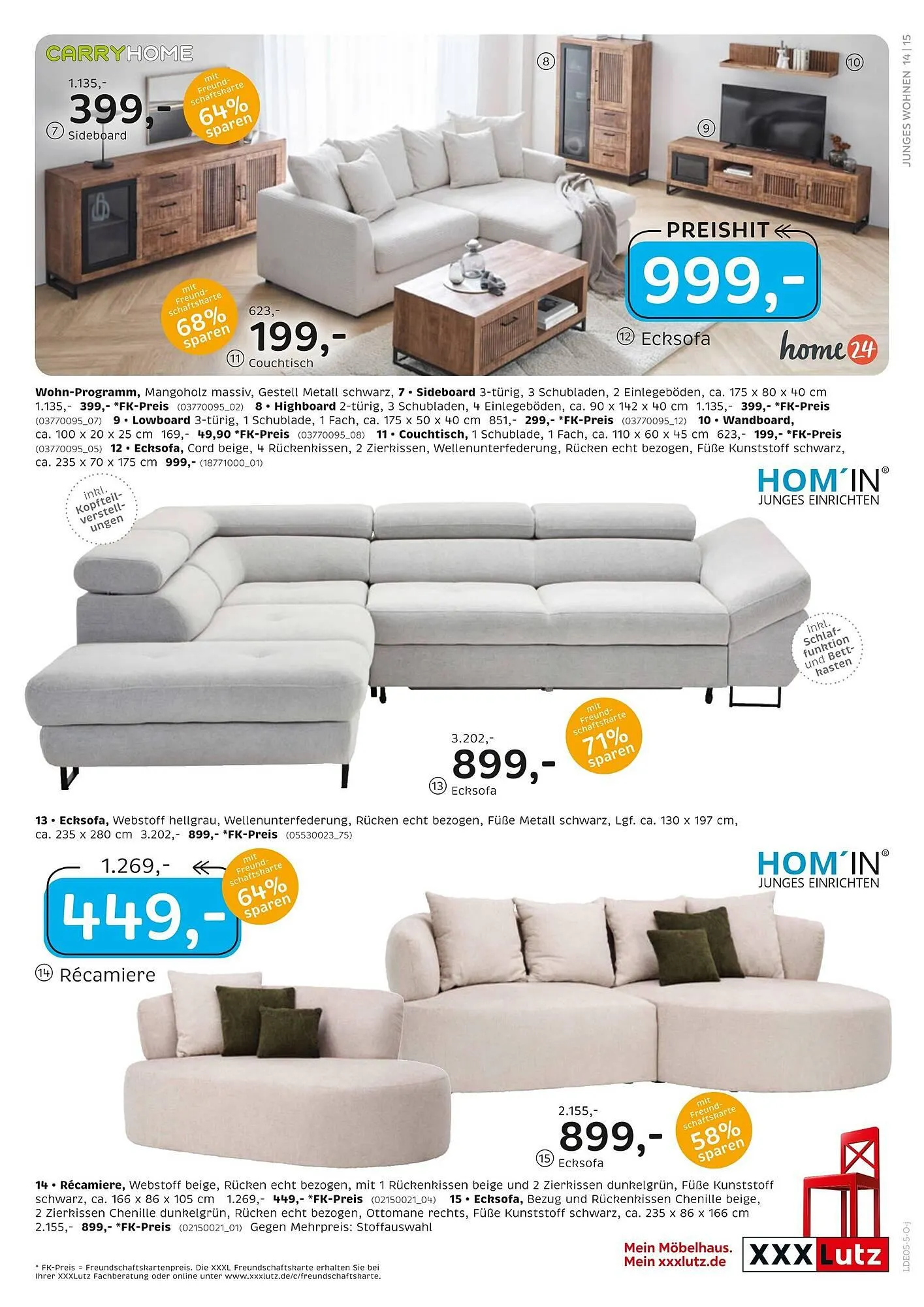 XXXLutz Prospekt von 28. April bis 18. Mai 2025 - Prospekt seite 15