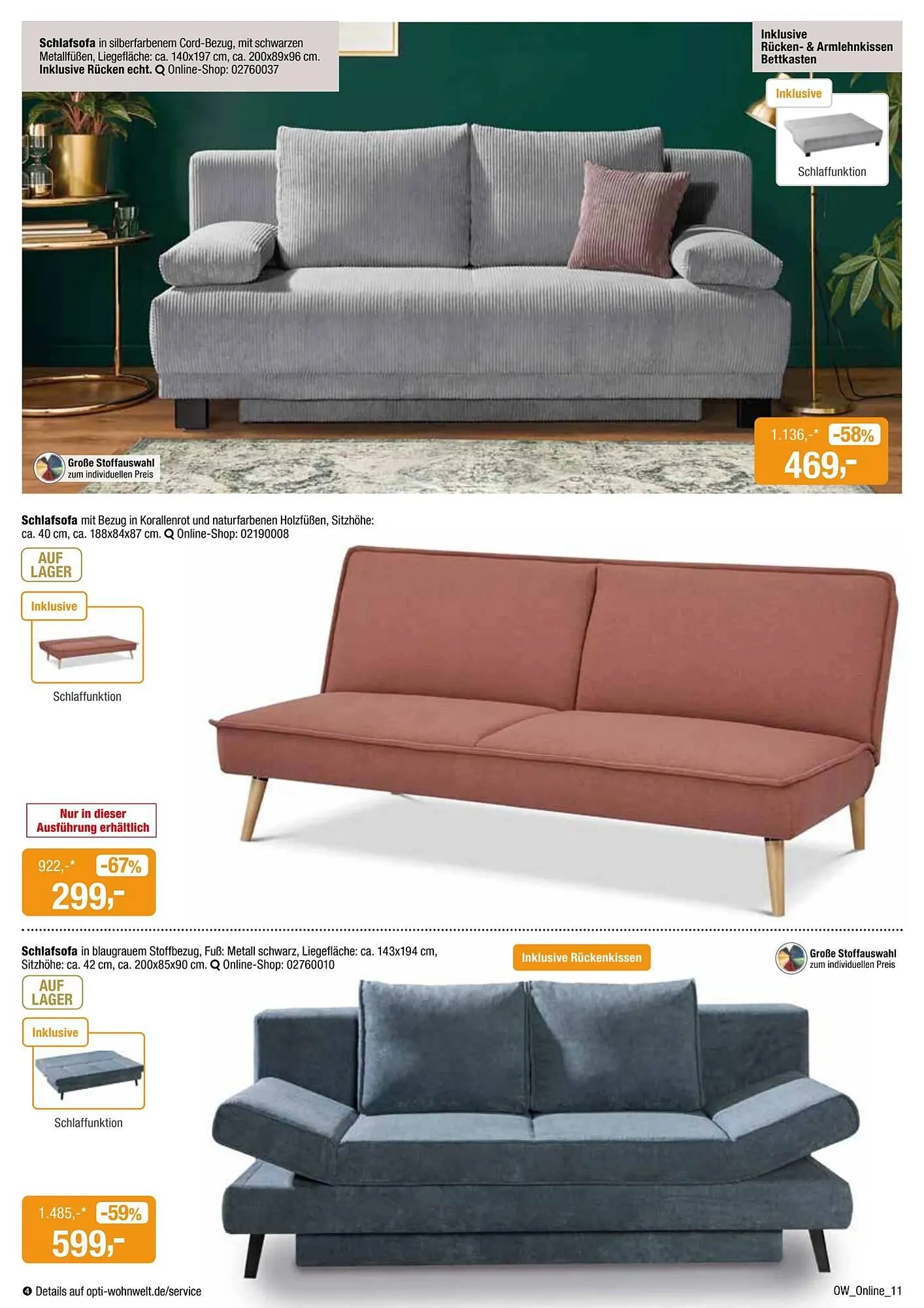 Opti Wohnwelt Prospekt von 13. April bis 24. April 2025 - Prospekt seite 11