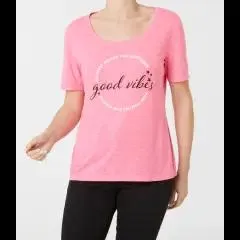 Meliertes T-Shirt Rundhalsausschnitt