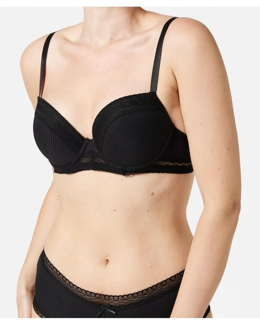 Push-up-BH mit Rippstruktur Janina, verstellbare Träger