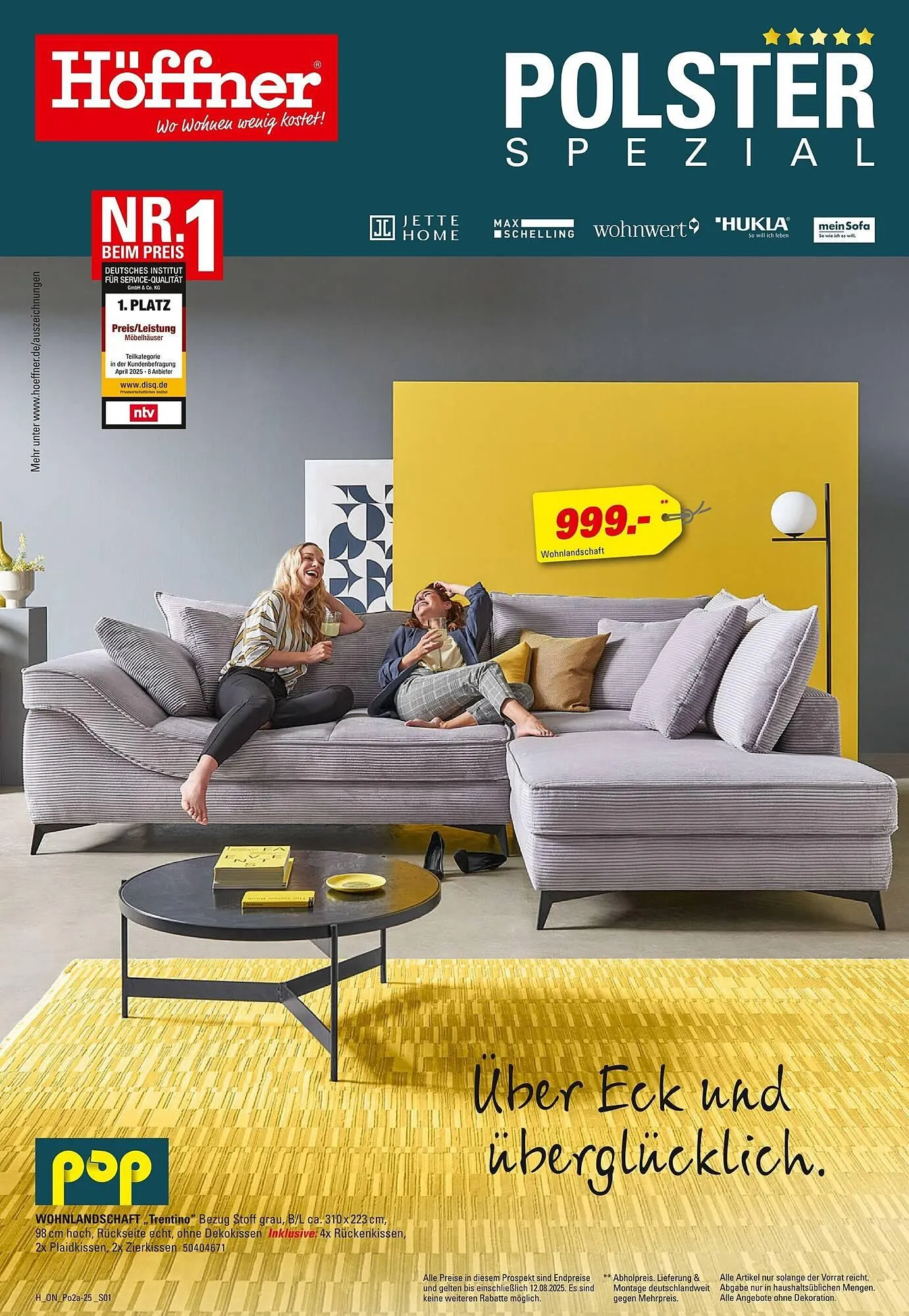 Höffner Prospekt von 30. Juli bis 12. August 2025 - Prospekt seite 1