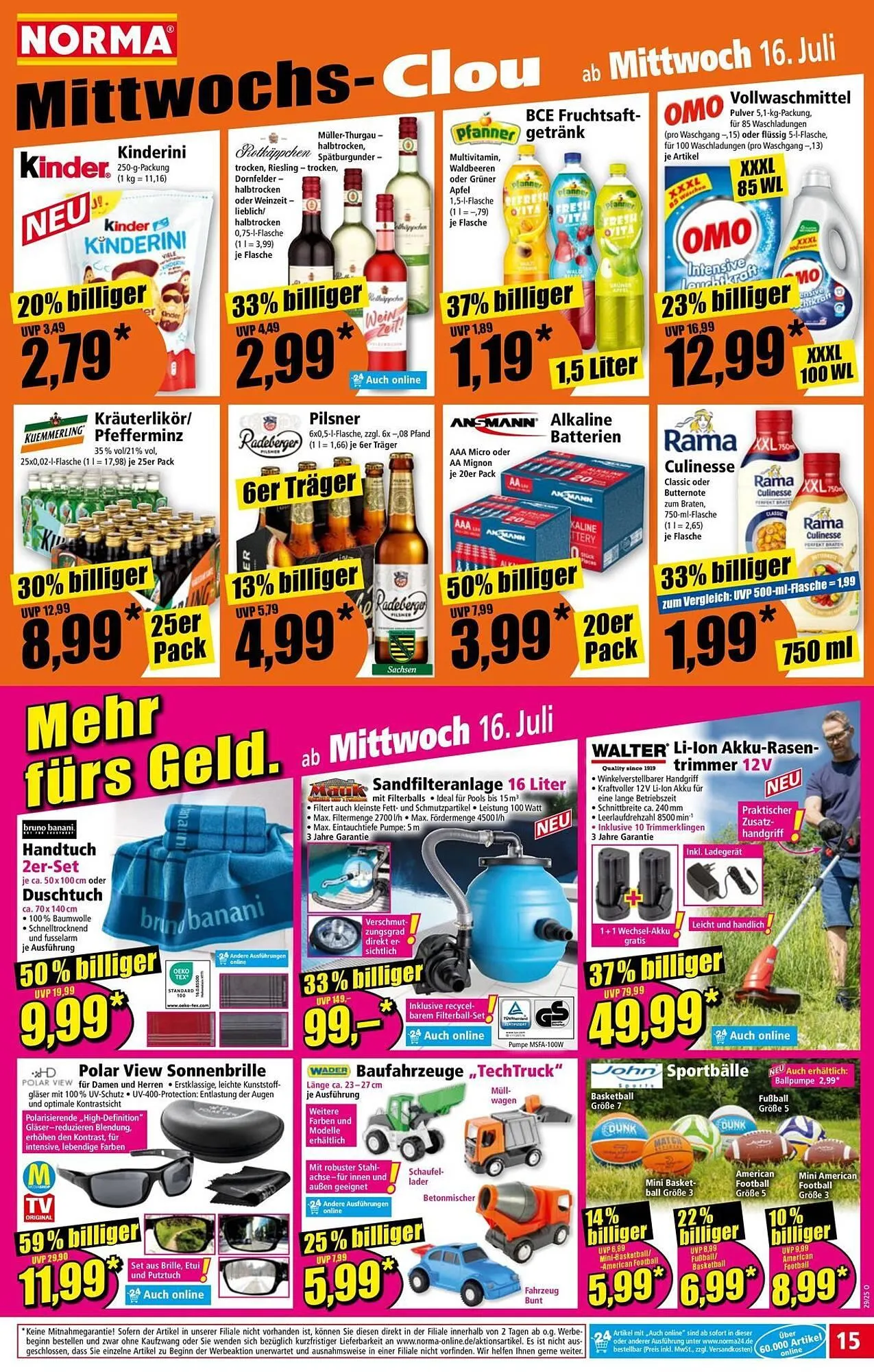 Norma Prospekt von 14. Juli bis 20. Juli 2025 - Prospekt seite 15