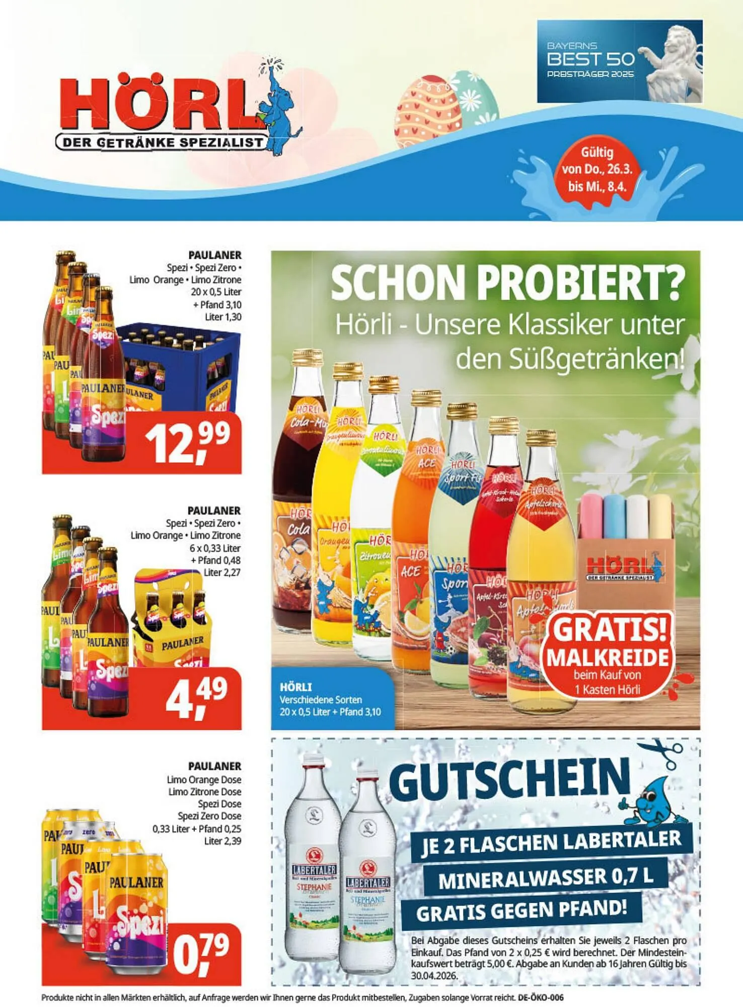 Hörl Getränke Prospekt von 26. März bis 8. April 2026 - Prospekt seite 4