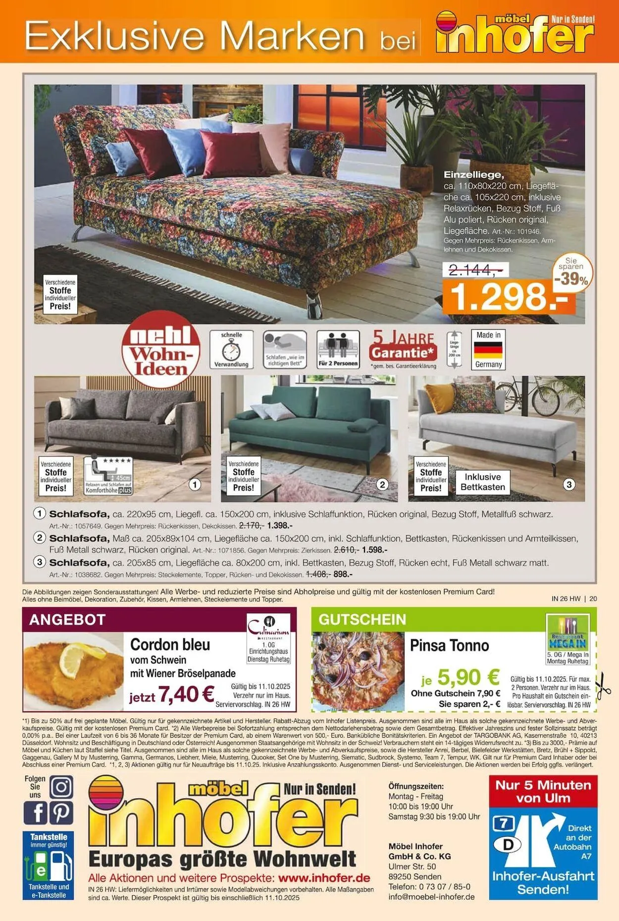 Möbel Inhofer Aktueller Prospekt von 15. Dezember bis 29. Dezember 2025 - Prospekt seite 20