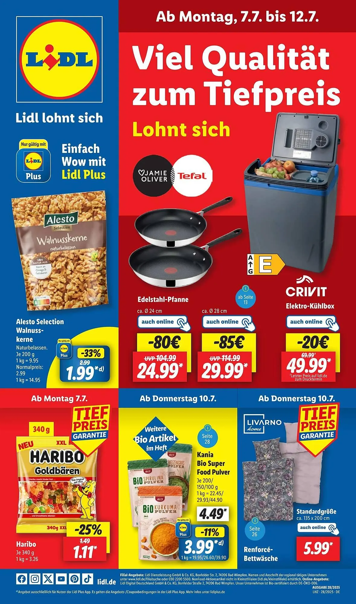 Lidl Prospekt von 7. Juli bis 12. Juli 2025 - Prospekt seite 1