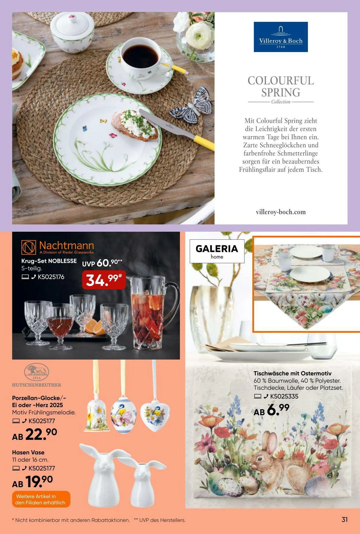 GALERIA Kaufhof Aktueller Prospekt von 19. März bis 25. März 2025 - Prospekt seite 31
