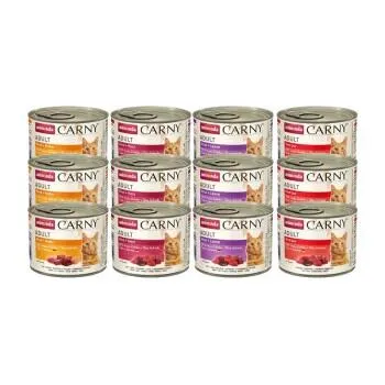 animonda Carny Nassfutter Katze Adult, Mixpaket Fleischauswahl 12x200 g Mixpaket 1