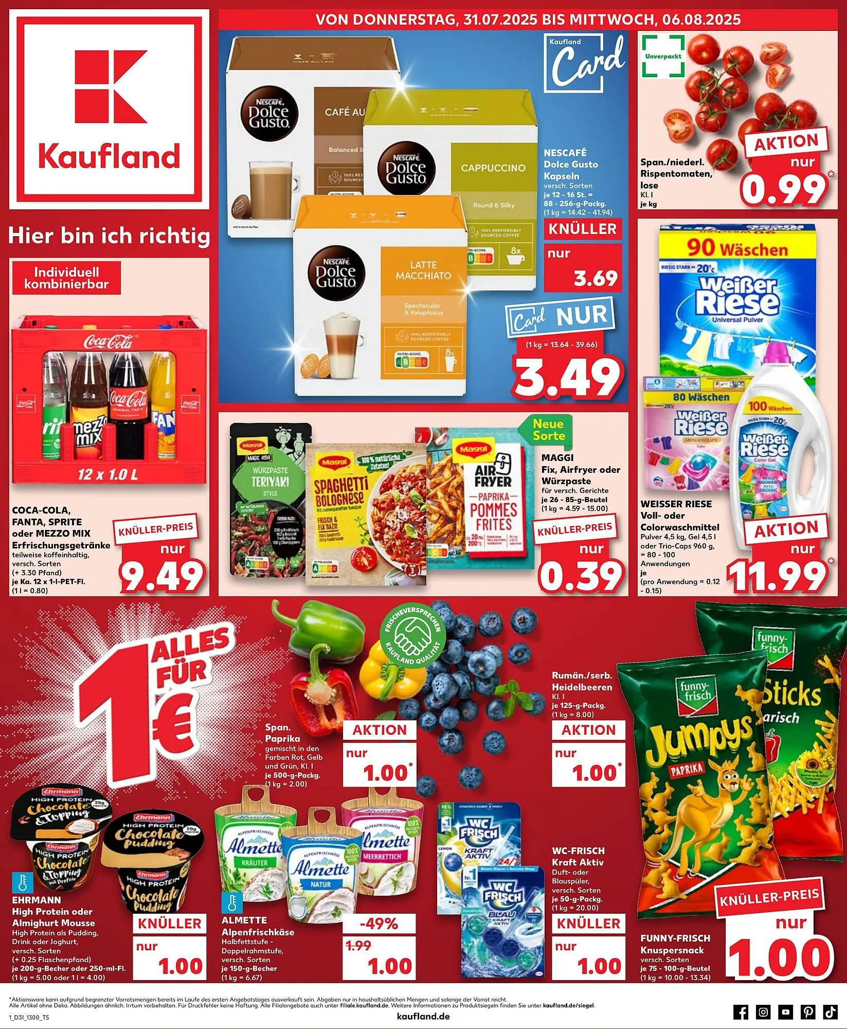 Kaufland Prospekt von 31. Juli bis 6. August 2025 - Prospekt seite 1