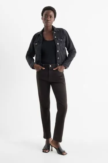 Slim jeans - mid-rise waist - shaping jeans - LYCRA®