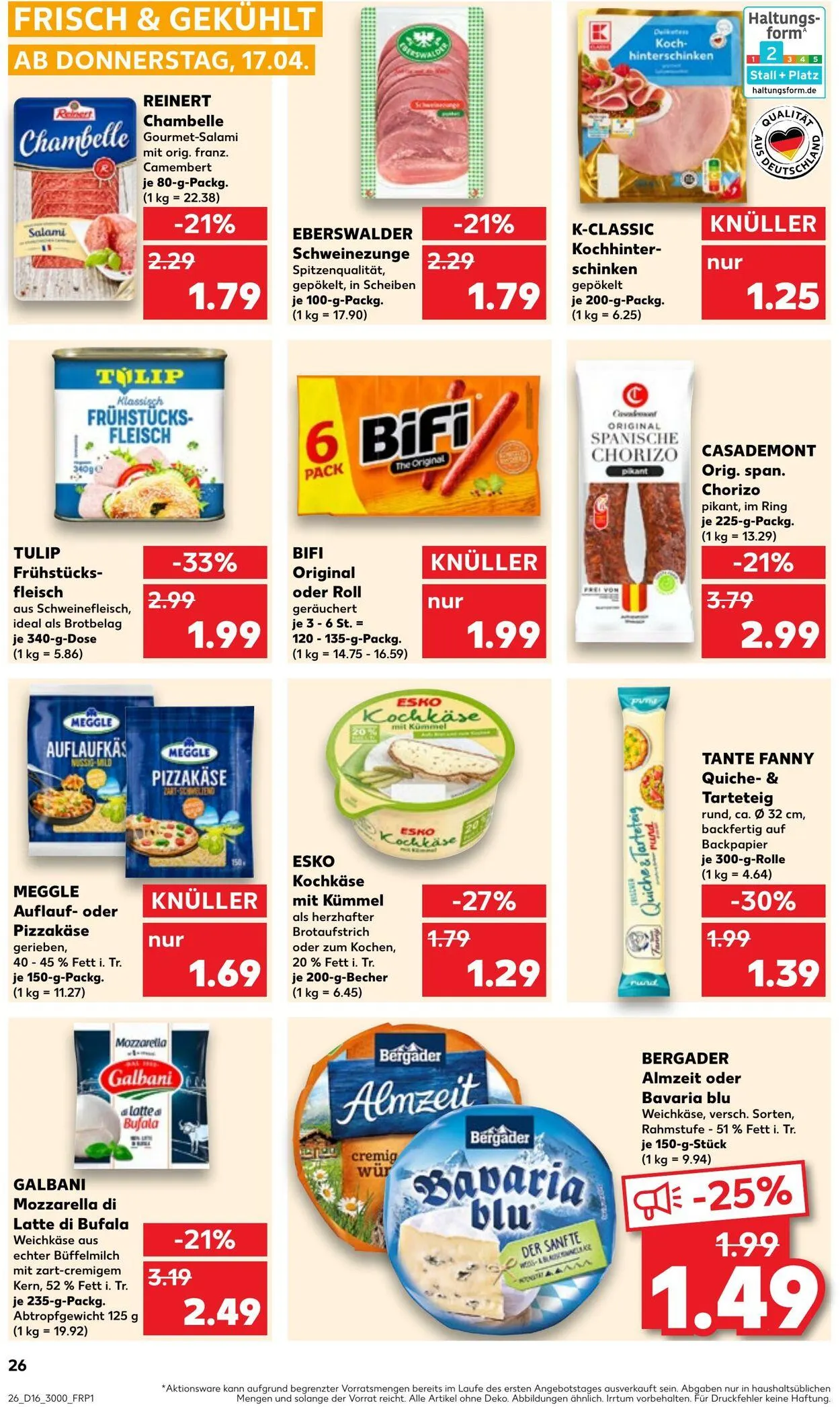 Kaufland - Bergen von 17. April bis 23. April 2025 - Prospekt seite 26