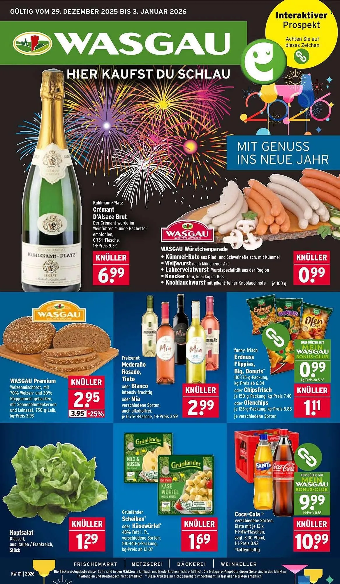 Wasgau Prospekt von 29. Dezember bis 3. Januar 2026 - Prospekt seite 1