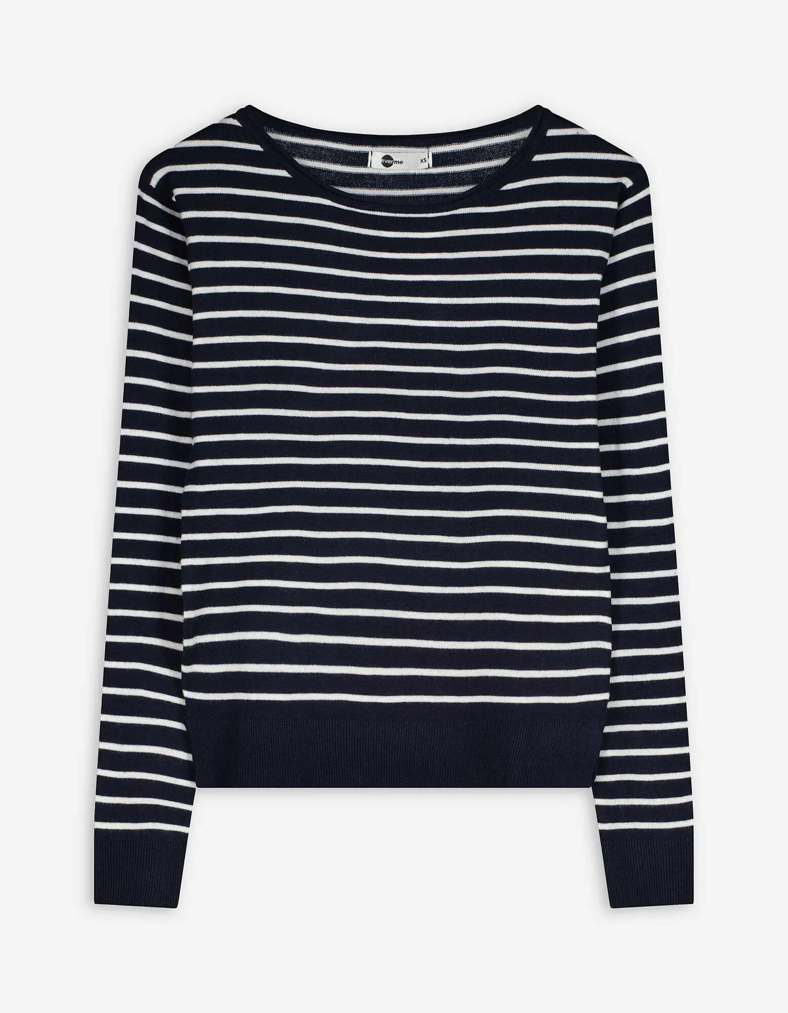 Strickpullover - Rundhals-Ausschnitt - dunkelblau