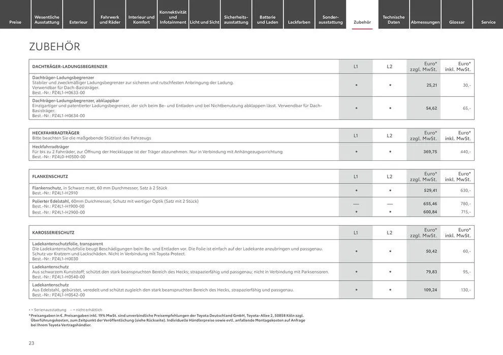 Toyota Proace Verso/Proace Verso Electric von 11. Mai bis 11. Mai 2025 - Prospekt seite 23