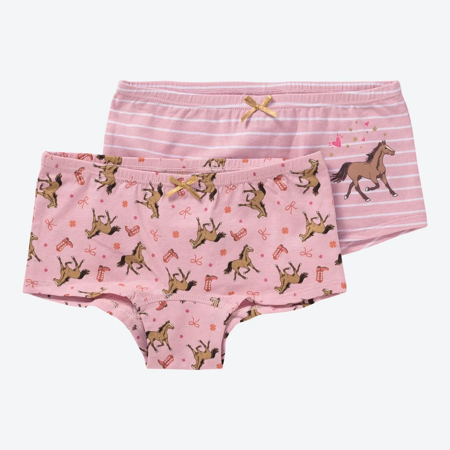 Kinder-Mädchen-Panty mit Pferdemotiv, 2er-Pack