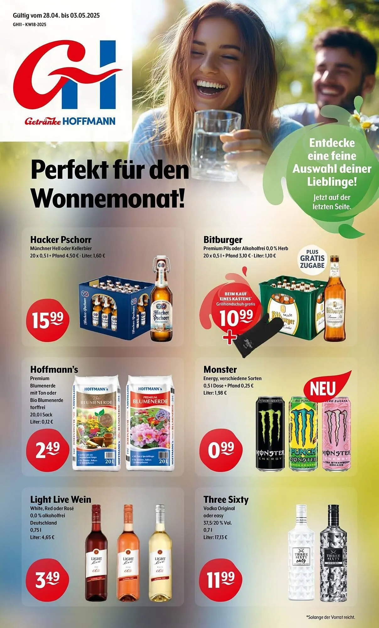 Getränke Hoffmann Prospekt von 28. April bis 3. Mai 2025 - Prospekt seite 1