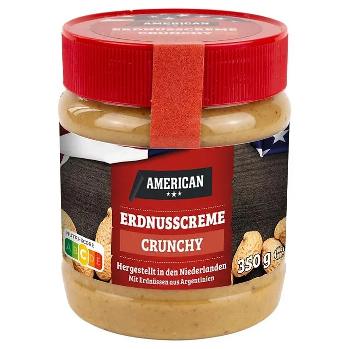 AMERICAN Erdnusscreme 350 g, Crunchy