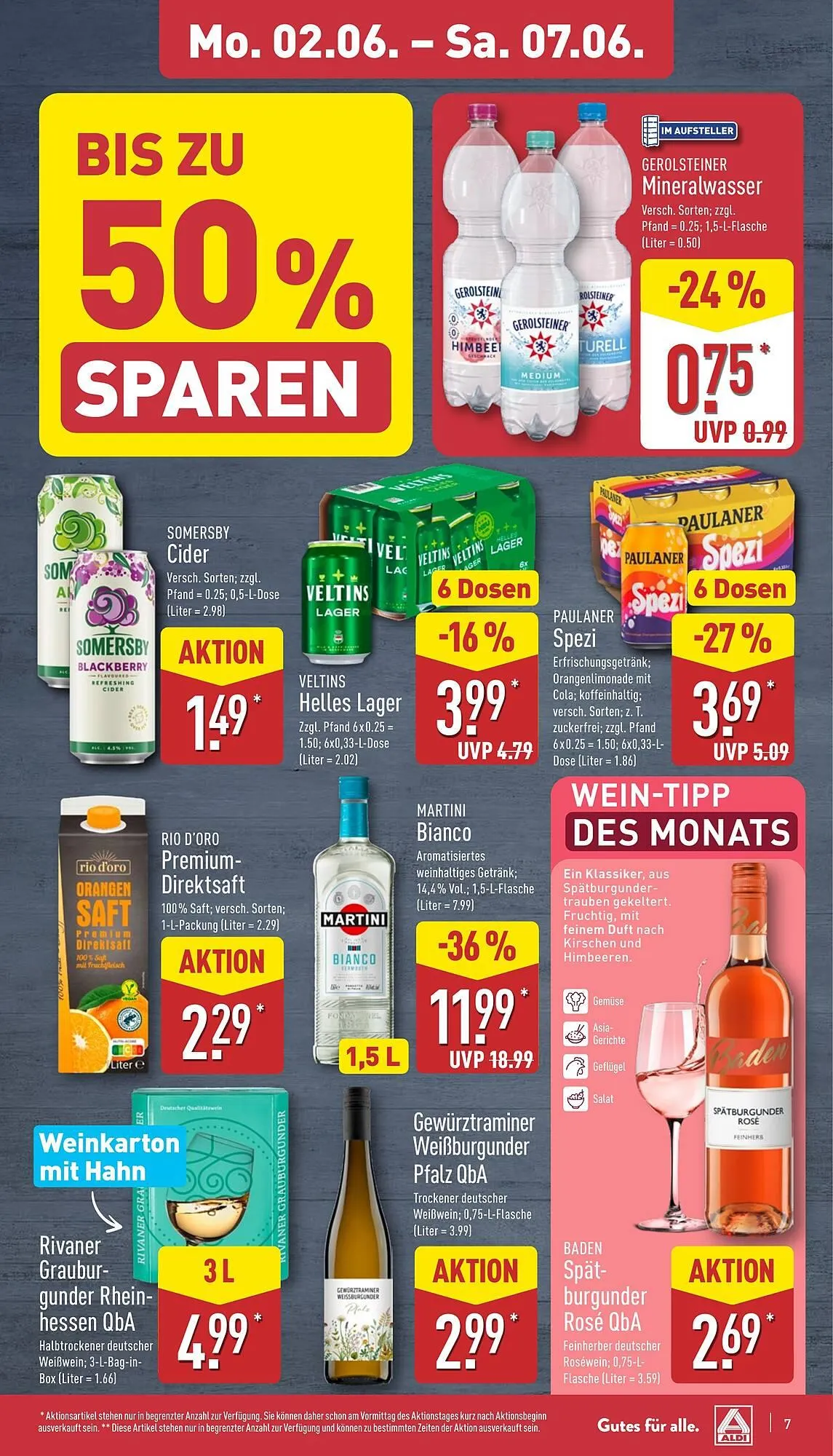Aldi Nord Prospekt von 2. Juni bis 7. Juni 2025 - Prospekt seite 7