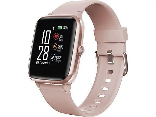 HAMA Fit Watch 5910 Smartwatch Edelstahl Kunststoff, 255 mm (Länge insgesamt), Rosegold