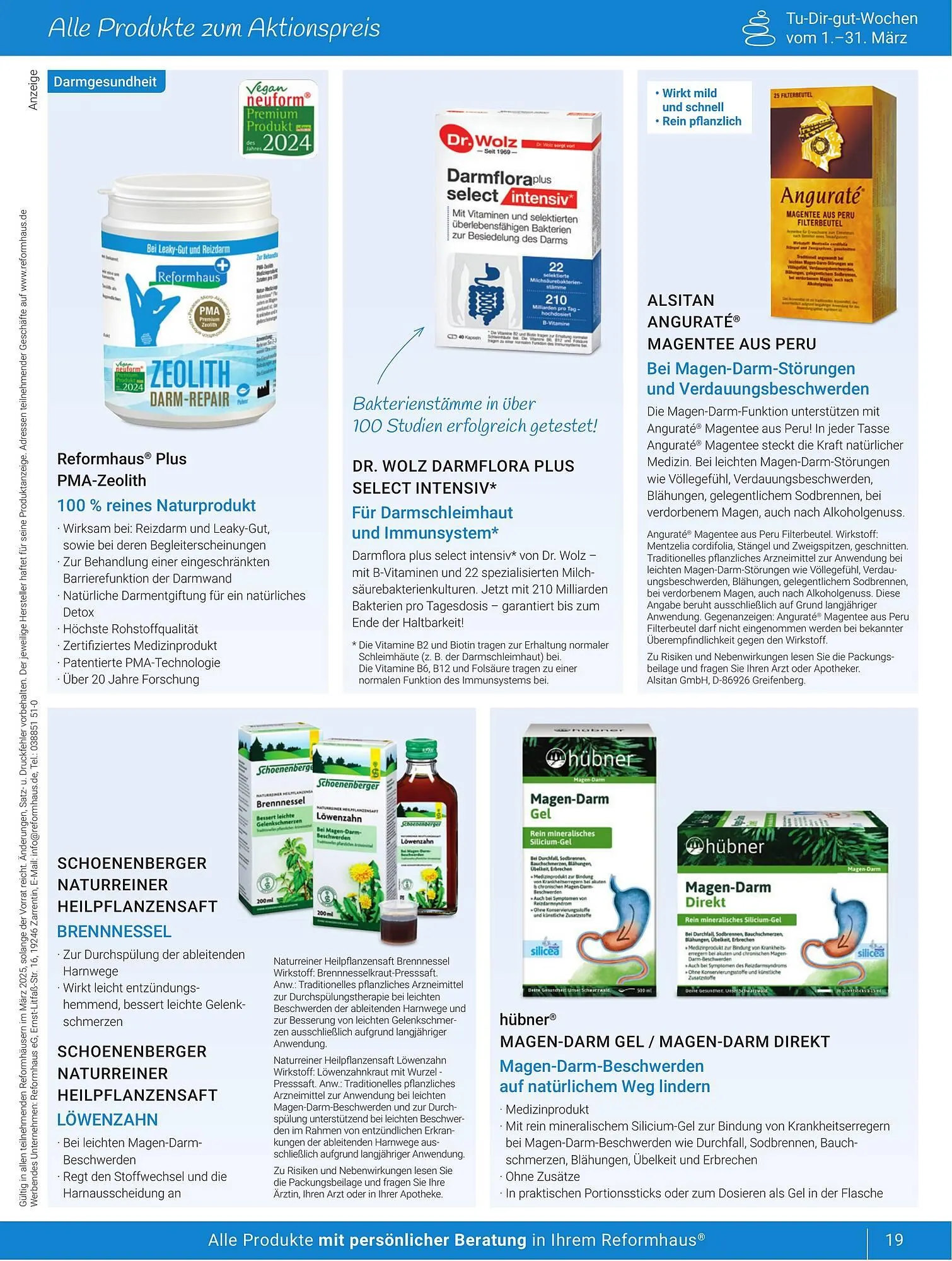 Reformhaus Prospekt von 1. März bis 31. März 2025 - Prospekt seite 19
