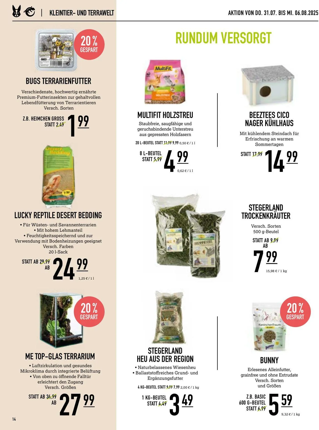 Kölle Zoo Aktueller Prospekt von 30. Juli bis 13. August 2025 - Prospekt seite 14