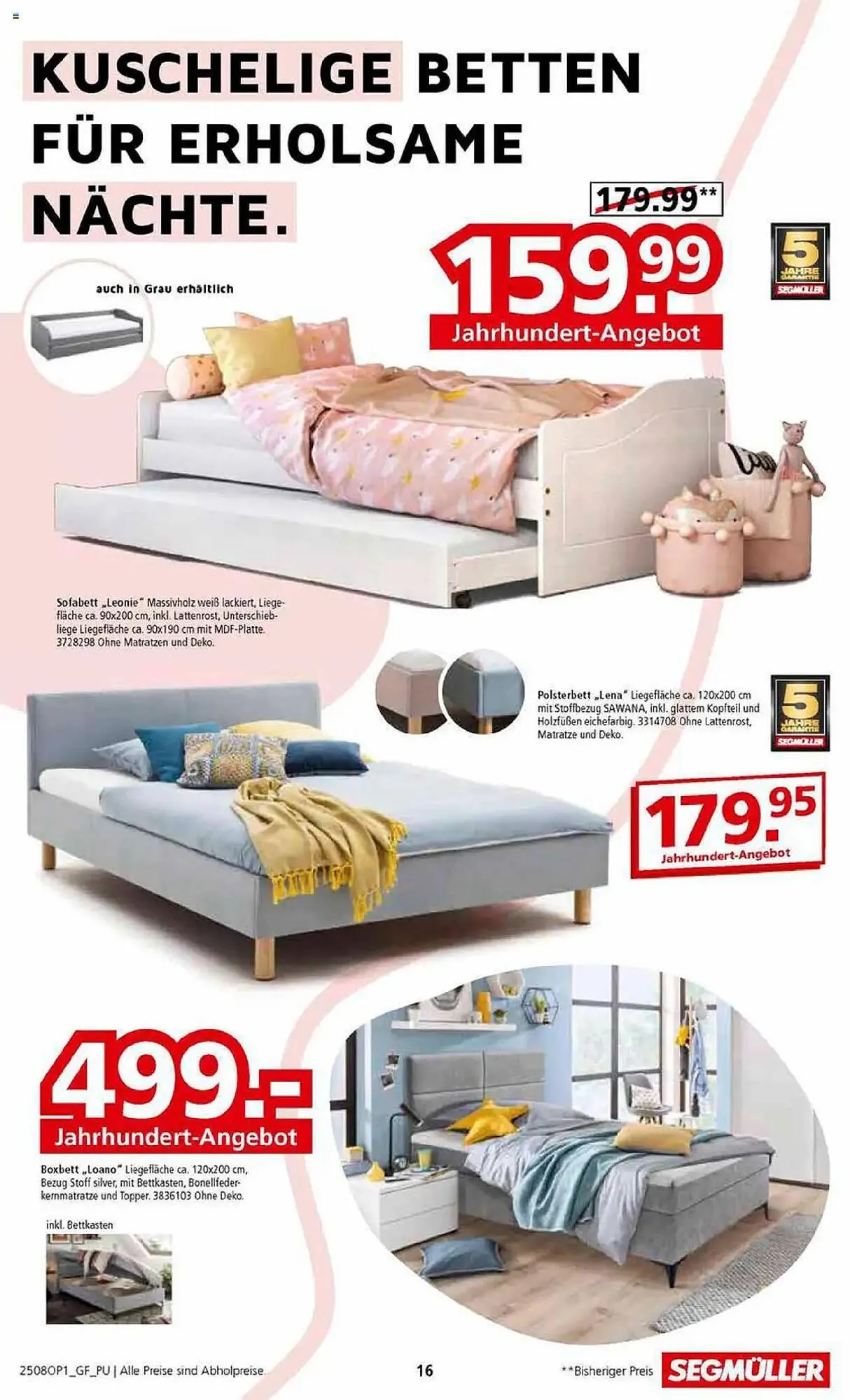 Segmüller Prospekt von 28. Juli bis 2. November 2025 - Prospekt seite 16