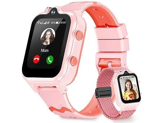 SYTIFRO D35 Kinder Smartwatch ABS Silikon, 200 mm, Rosa