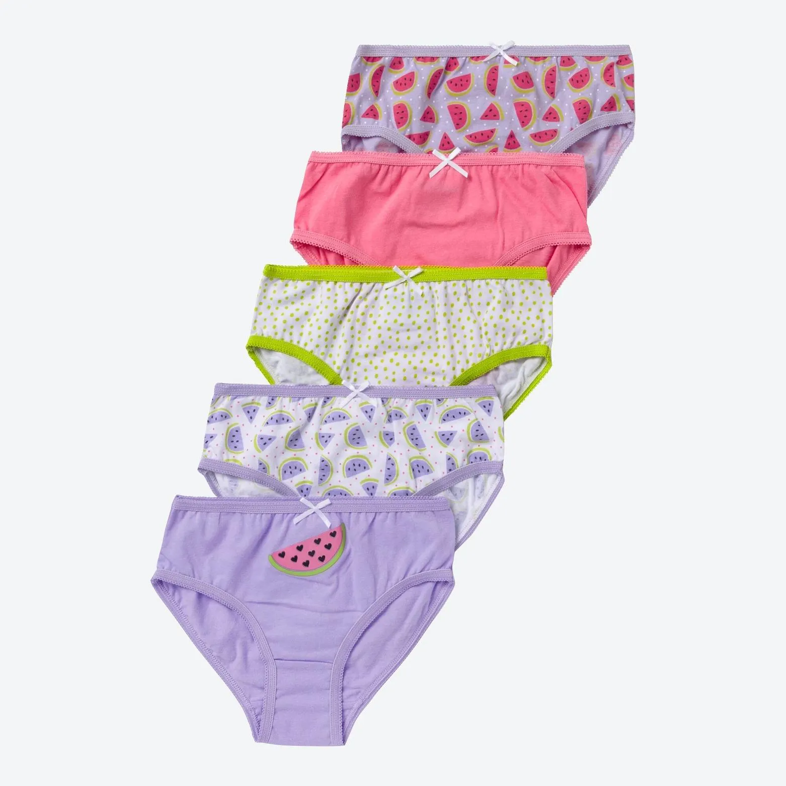 Kinder-Mädchen-Slip aus Baumwolle, 5er-Pack