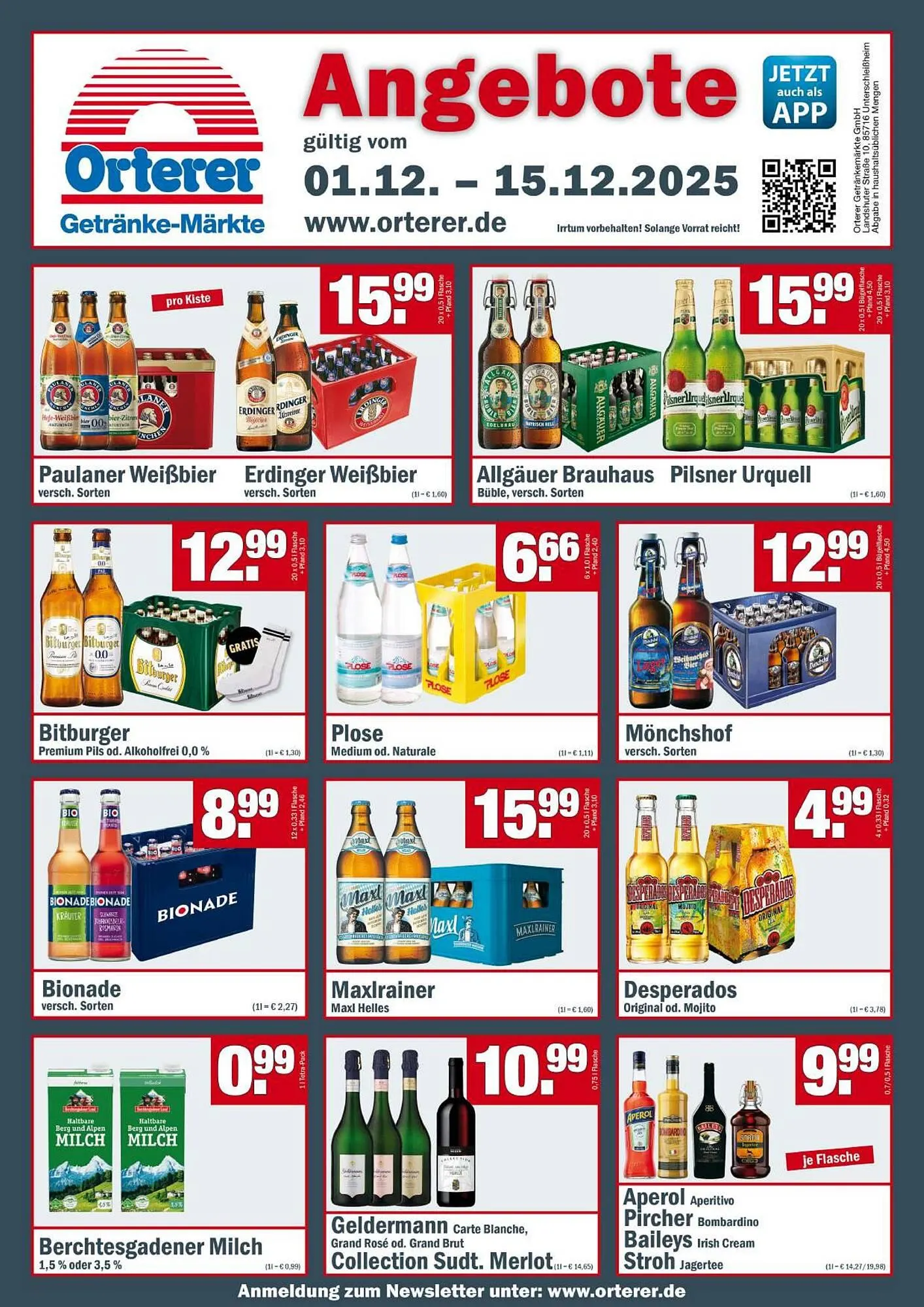 Sobi Getränkemarkt Prospekt von 1. Dezember bis 15. Dezember 2025 - Prospekt seite 1