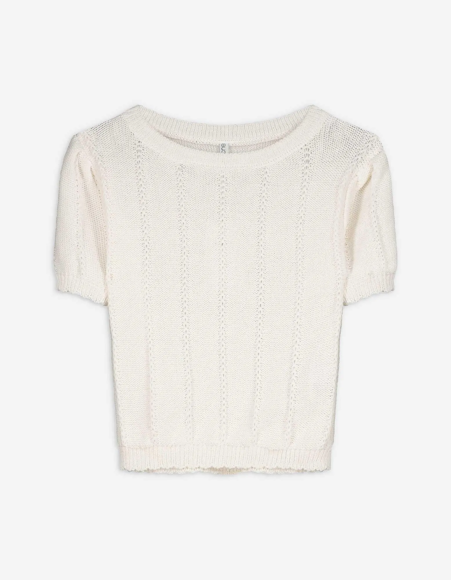 Strickshirt - einfarbig - weiß