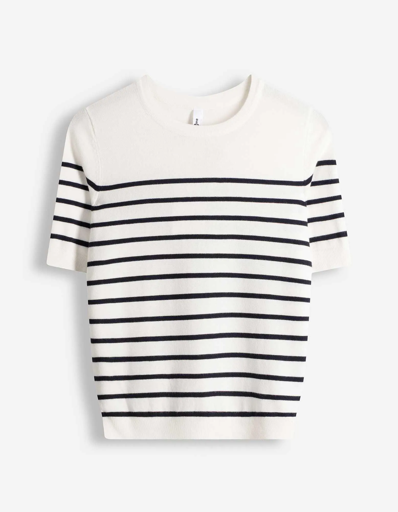 Pullover - Streifen - weiß