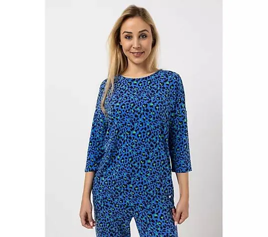 EVA LUTZ Shirt, 3/4-Arm Rundhalsausschnit aus ECOVERO Viskose leger weit