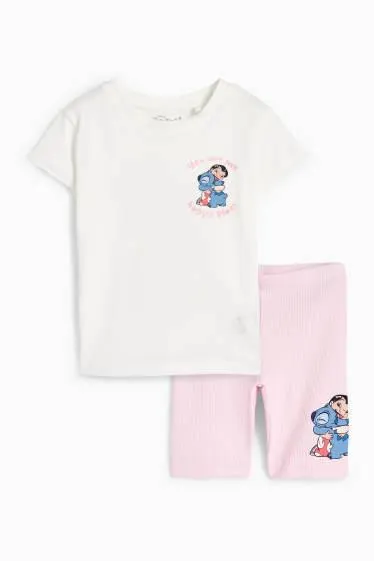 Lilo & Stitch - set - short sleeve T-shirt and cycling shorts - 2 piece
