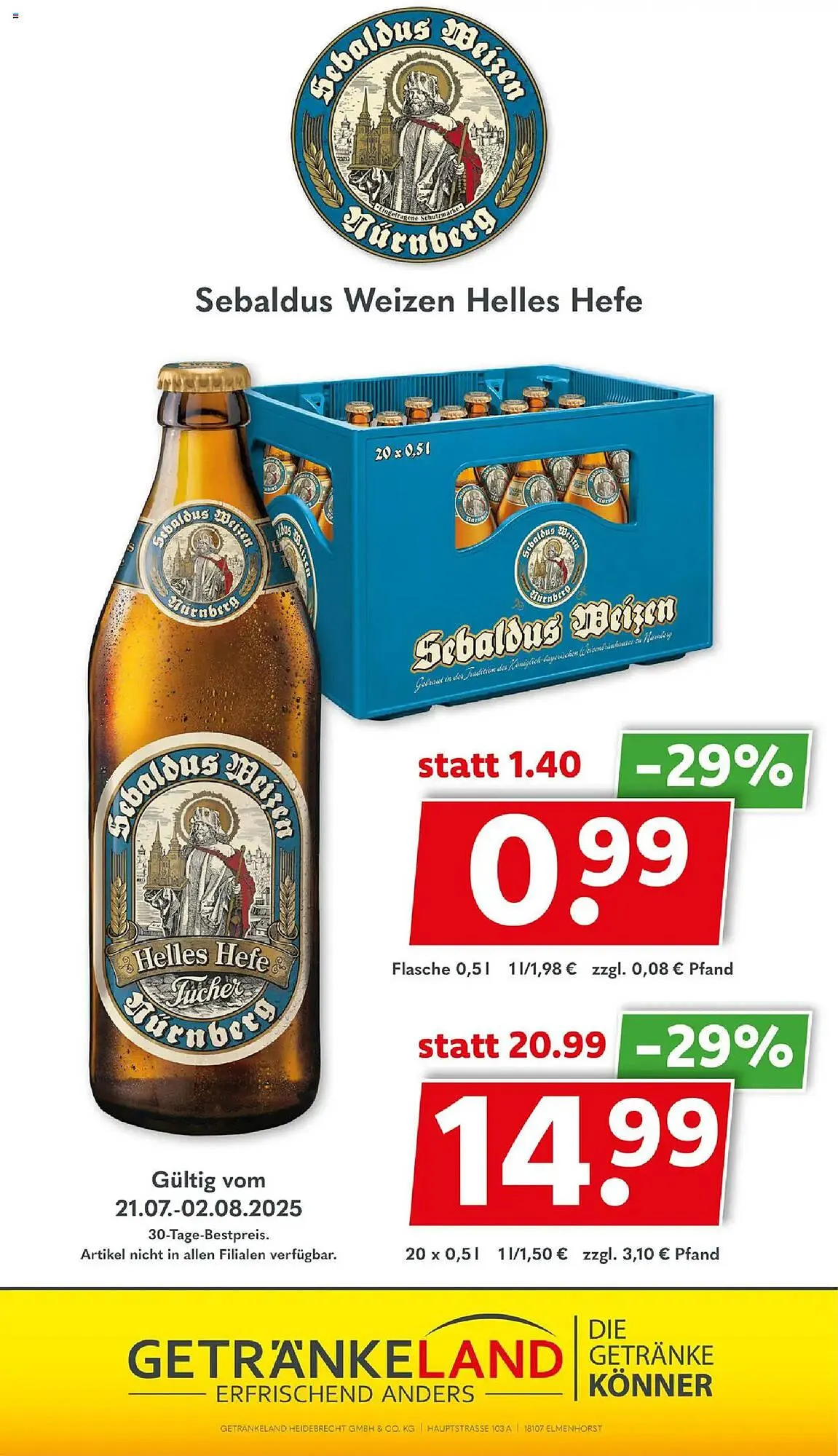 Getränkeland Prospekt von 21. Juli bis 2. August 2025 - Prospekt seite 14