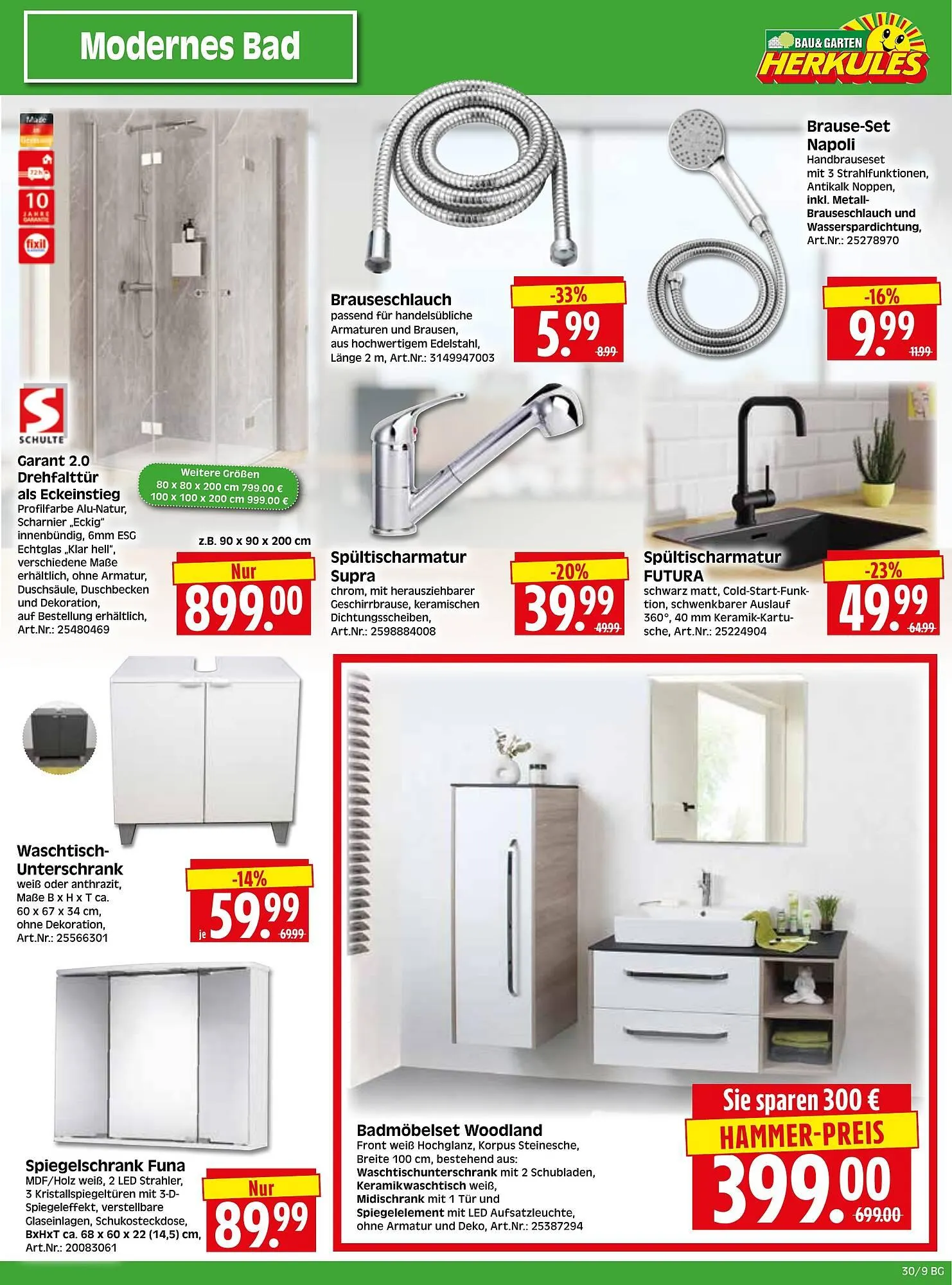 Herkules Baumarkt Prospekt von 21. Juli bis 26. Juli 2025 - Prospekt seite 9