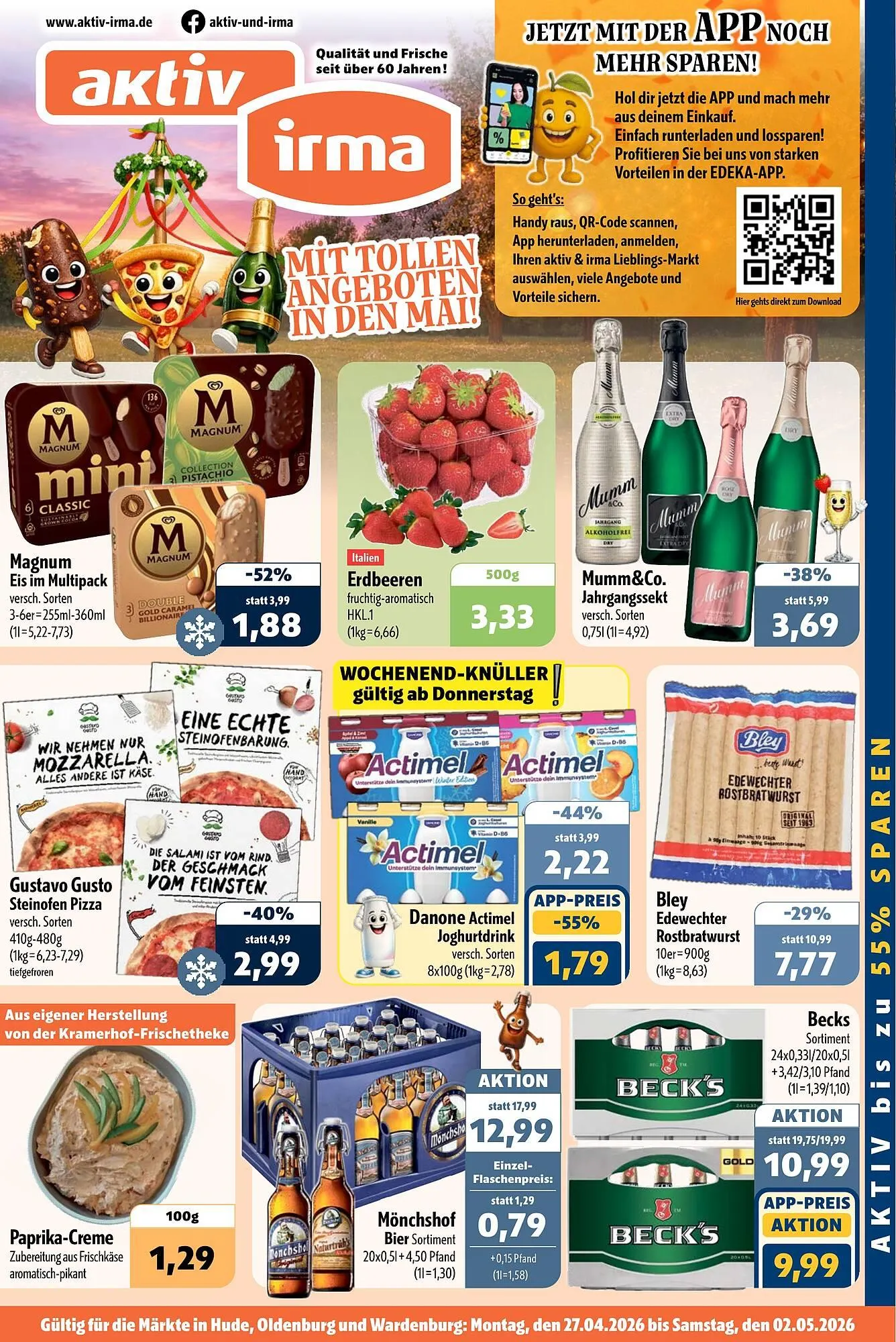 Aktiv Irma Prospekt von 27. April bis 2. Mai 2026 - Prospekt seite 1