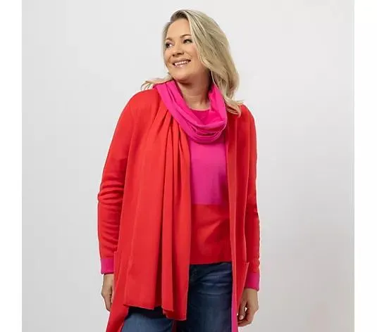 ANNA VON GRIESHEIM Schal Viskose-Mischung Colour-Blocking 200x50cm