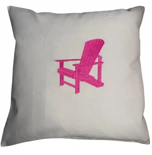 Tre-Pini Kissenhülle Adriondack Stuhl Hellgrau 50x50 Stick Pink