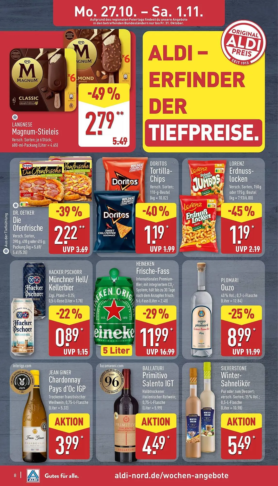 Aldi Nord Prospekt von 27. Oktober bis 2. November 2025 - Prospekt seite 8