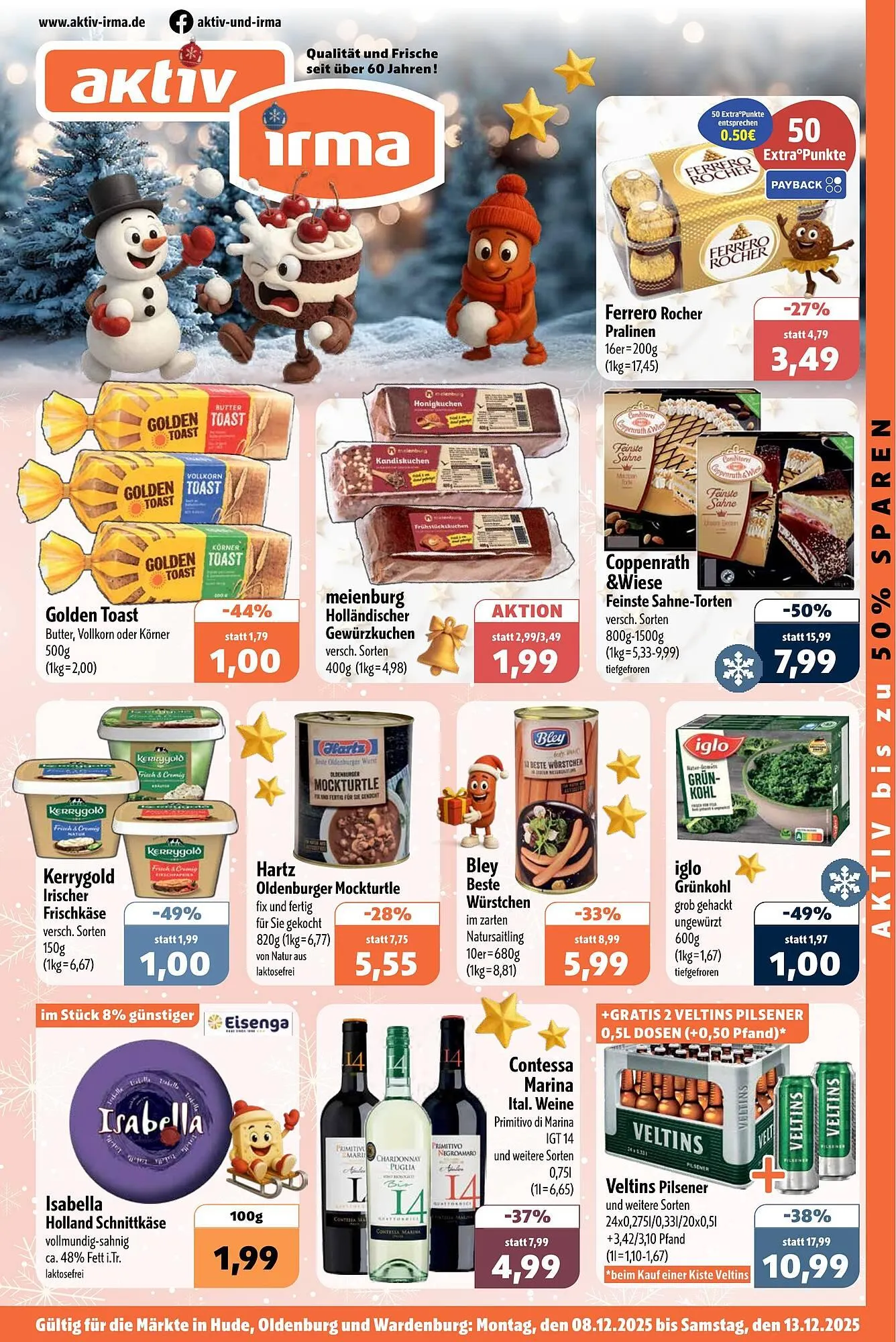 Aktiv Irma Prospekt von 8. Dezember bis 13. Dezember 2025 - Prospekt seite 1